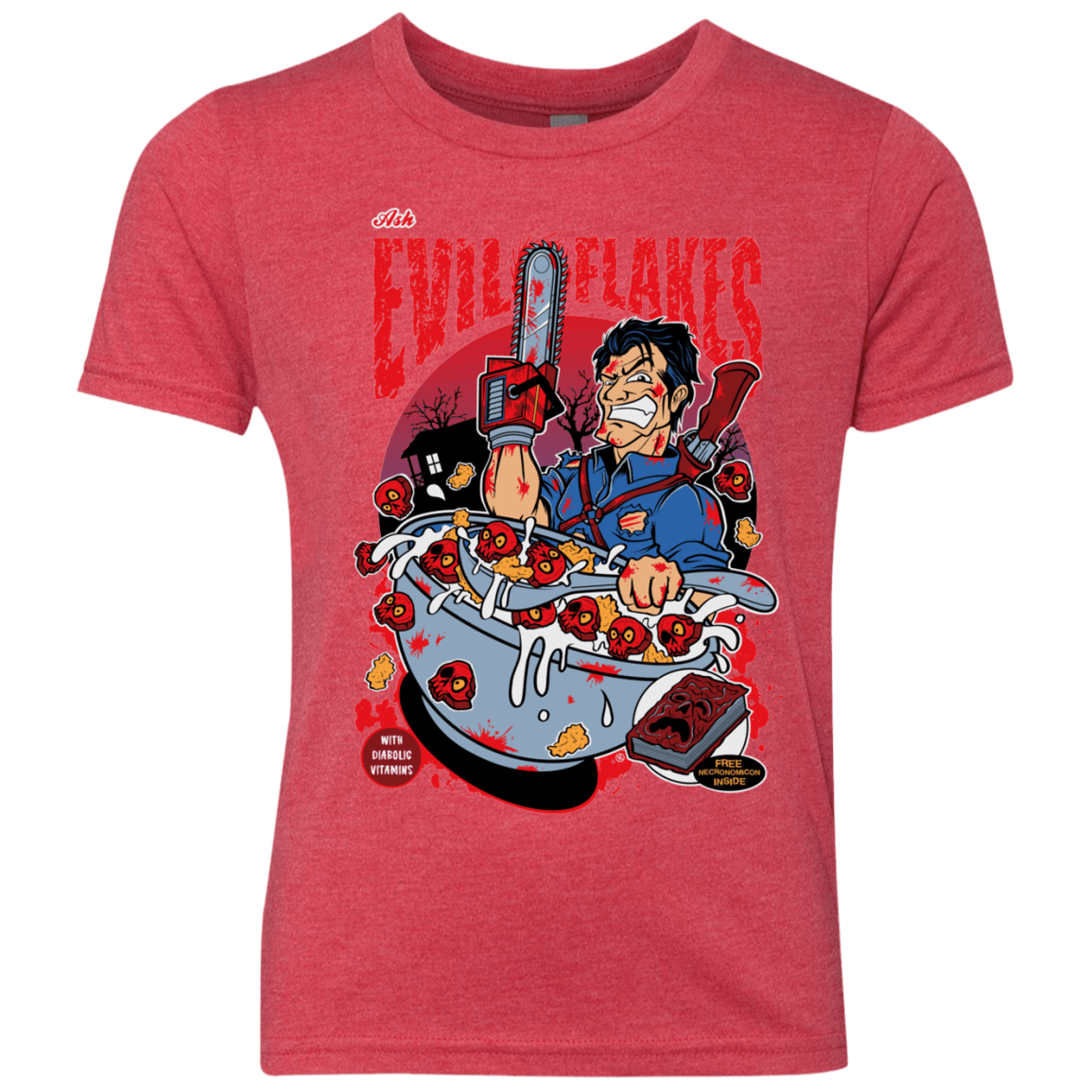 T-Shirts Vintage Red / YXS Evil Flakes Youth Triblend T-Shirt