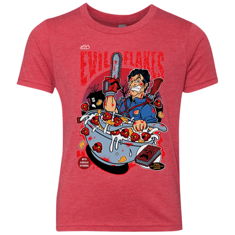 T-Shirts Vintage Red / YXS Evil Flakes Youth Triblend T-Shirt