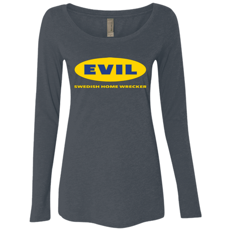 EVIL Home Wrecker Women's Triblend Long Sleeve Shirt
