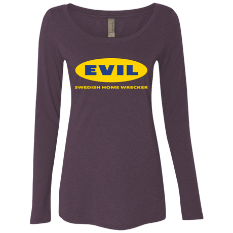 T-Shirts Vintage Purple / Small EVIL Home Wrecker Women's Triblend Long Sleeve Shirt