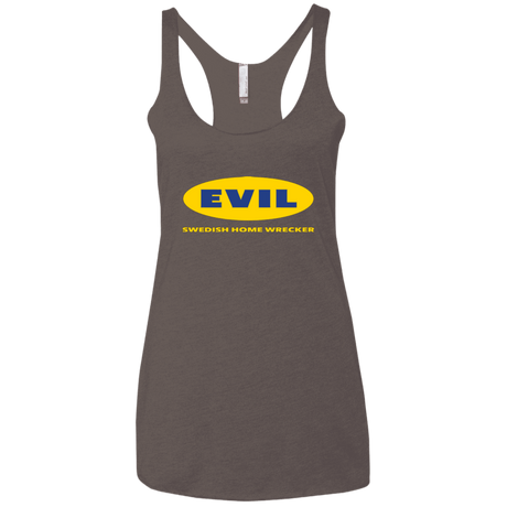 T-Shirts Macchiato / X-Small EVIL Home Wrecker Women's Triblend Racerback Tank