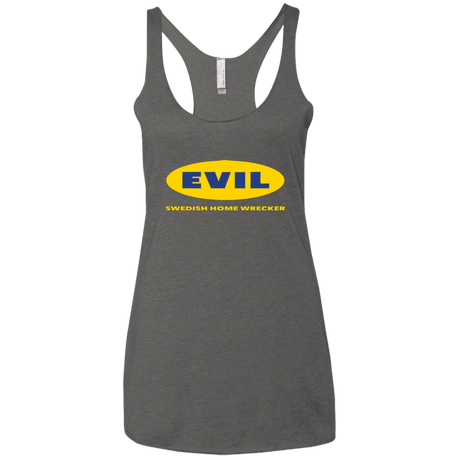 T-Shirts Premium Heather / X-Small EVIL Home Wrecker Women's Triblend Racerback Tank