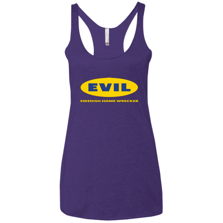 T-Shirts Purple / X-Small EVIL Home Wrecker Women's Triblend Racerback Tank