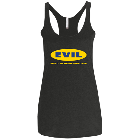 T-Shirts Vintage Black / X-Small EVIL Home Wrecker Women's Triblend Racerback Tank