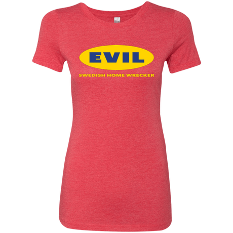 T-Shirts Vintage Red / Small EVIL Home Wrecker Women's Triblend T-Shirt