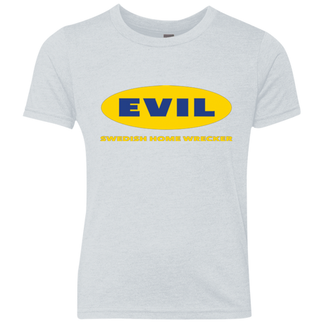 T-Shirts Heather White / YXS EVIL Home Wrecker Youth Triblend T-Shirt