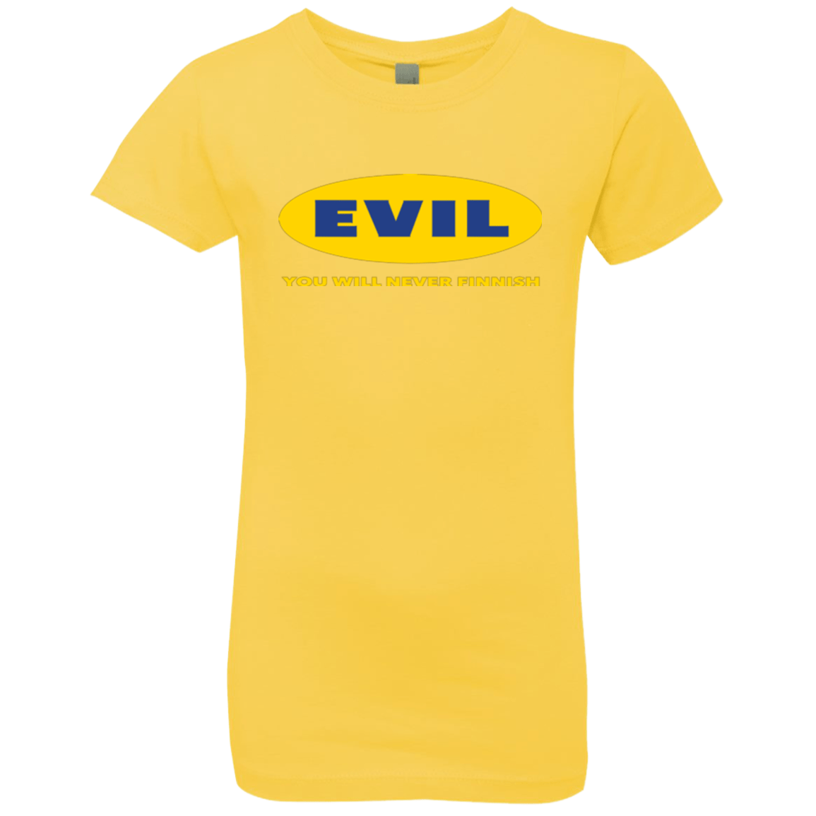 T-Shirts Vibrant Yellow / YXS EVIL Never Finnish Girls Premium T-Shirt