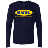 T-Shirts Midnight Navy / Small EVIL Never Finnish Men's Premium Long Sleeve