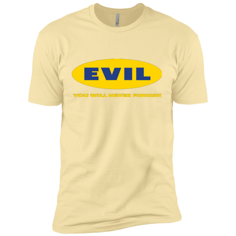 T-Shirts Banana Cream / X-Small EVIL Never Finnish Men's Premium T-Shirt