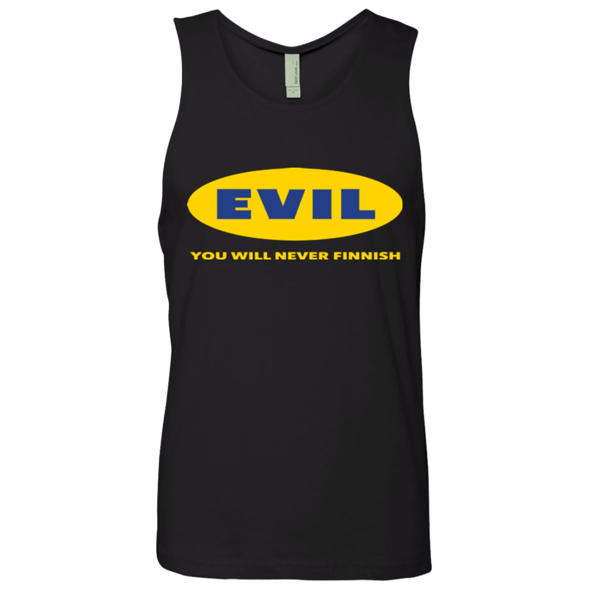 T-Shirts Black / Small EVIL Never Finnish Men's Premium Tank Top
