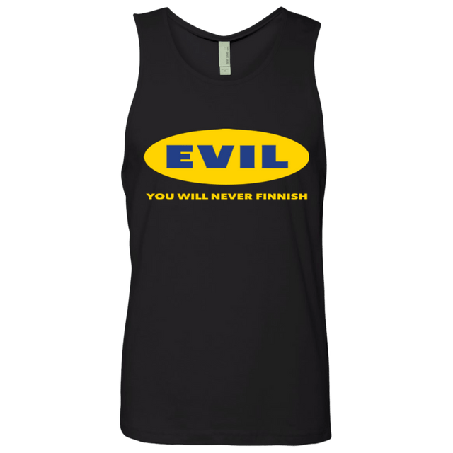 T-Shirts Black / Small EVIL Never Finnish Men's Premium Tank Top