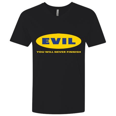 T-Shirts Black / X-Small EVIL Never Finnish Men's Premium V-Neck