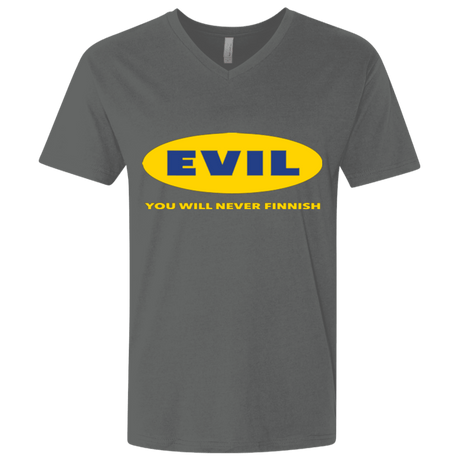T-Shirts Heavy Metal / X-Small EVIL Never Finnish Men's Premium V-Neck