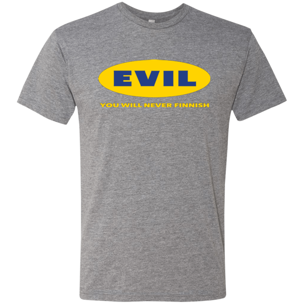 T-Shirts Premium Heather / Small EVIL Never Finnish Men's Triblend T-Shirt