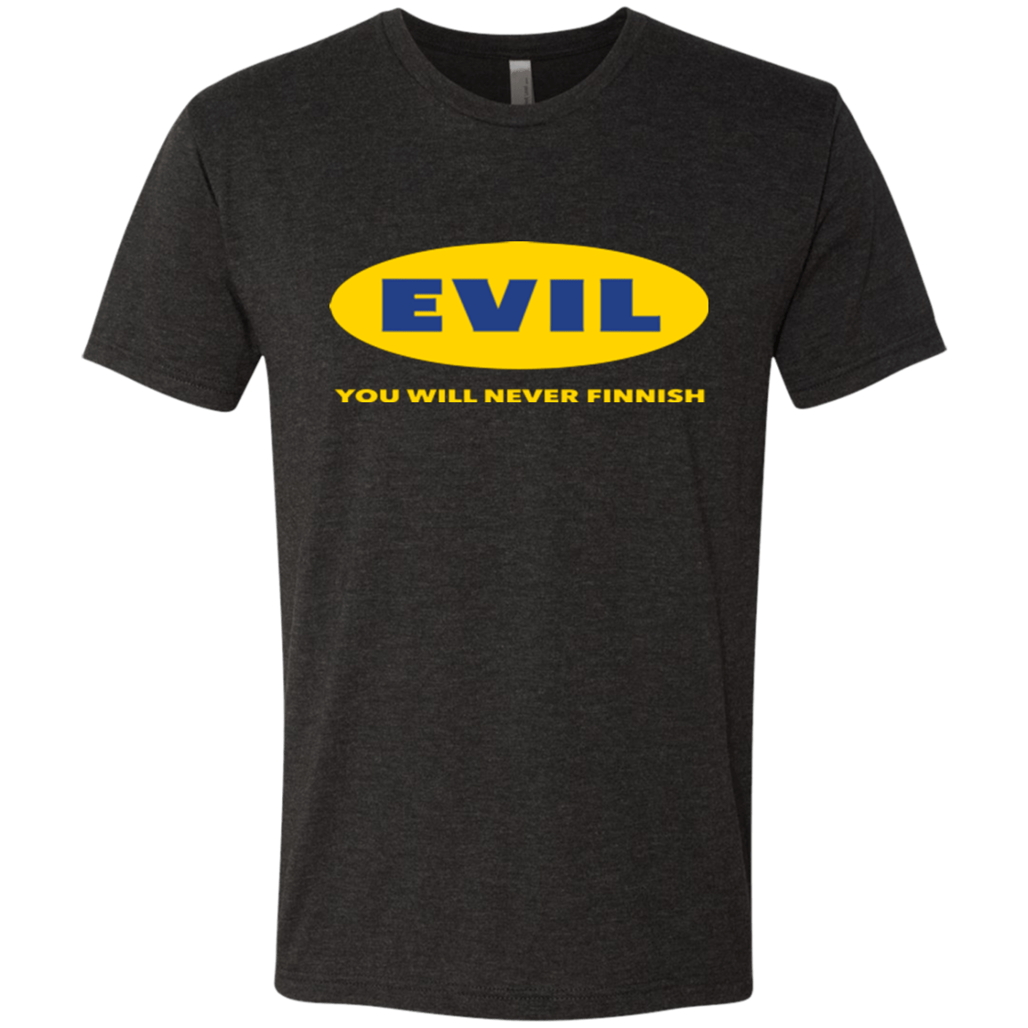 T-Shirts Vintage Black / Small EVIL Never Finnish Men's Triblend T-Shirt
