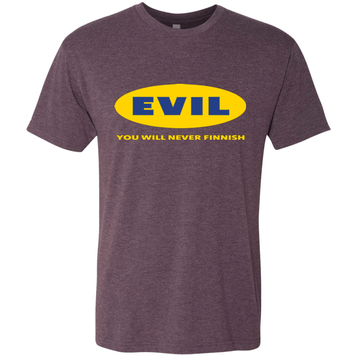 T-Shirts Vintage Purple / Small EVIL Never Finnish Men's Triblend T-Shirt