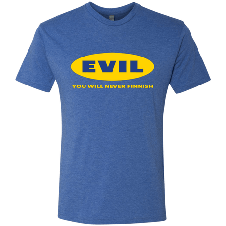 T-Shirts Vintage Royal / Small EVIL Never Finnish Men's Triblend T-Shirt