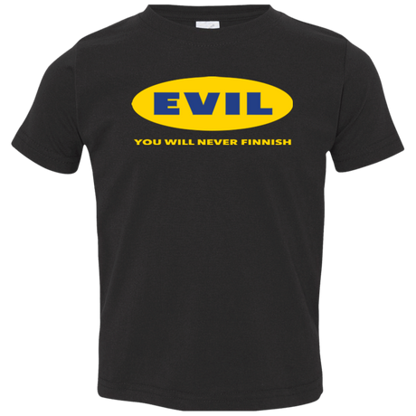 T-Shirts Black / 2T EVIL Never Finnish Toddler Premium T-Shirt