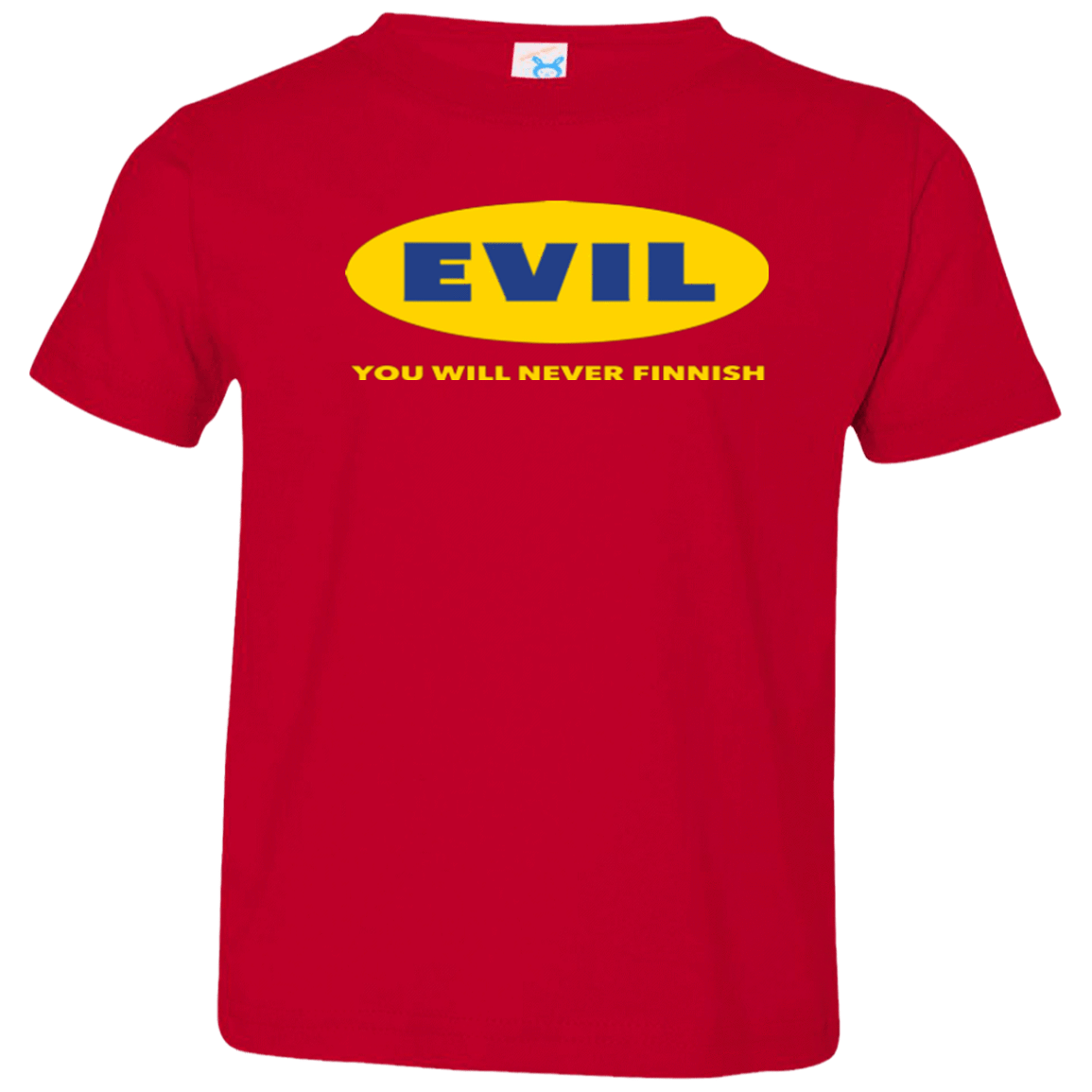 T-Shirts Red / 2T EVIL Never Finnish Toddler Premium T-Shirt