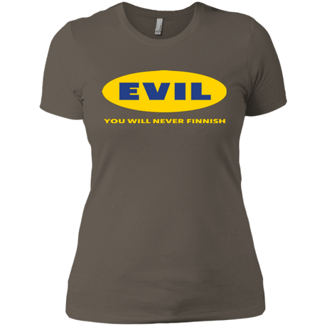 T-Shirts Warm Grey / X-Small EVIL Never Finnish Women's Premium T-Shirt