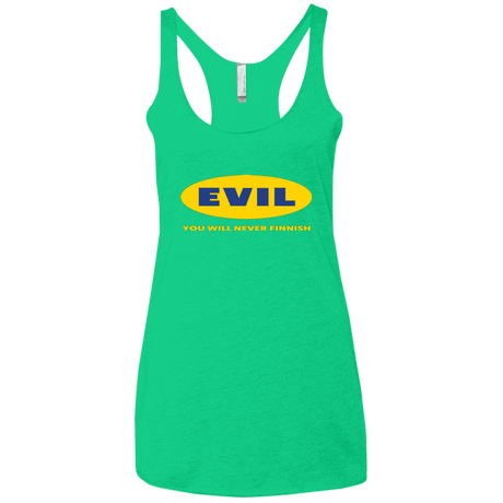 T-Shirts Envy / X-Small EVIL Never Finnish Women's Triblend Racerback Tank