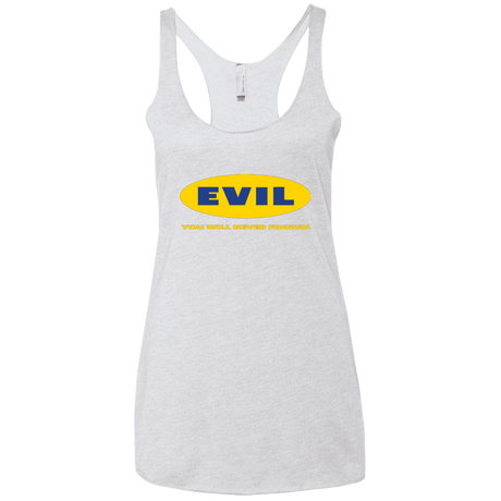 T-Shirts Heather White / X-Small EVIL Never Finnish Women's Triblend Racerback Tank