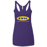 T-Shirts Purple / X-Small EVIL Never Finnish Women's Triblend Racerback Tank