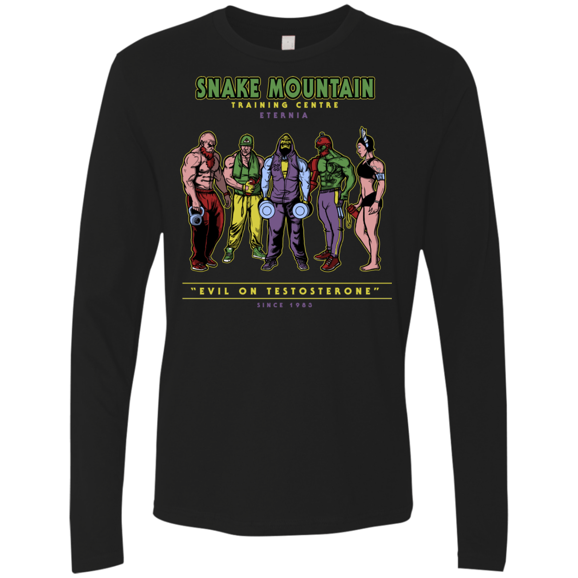 T-Shirts Black / S Evil On Testosterone Men's Premium Long Sleeve