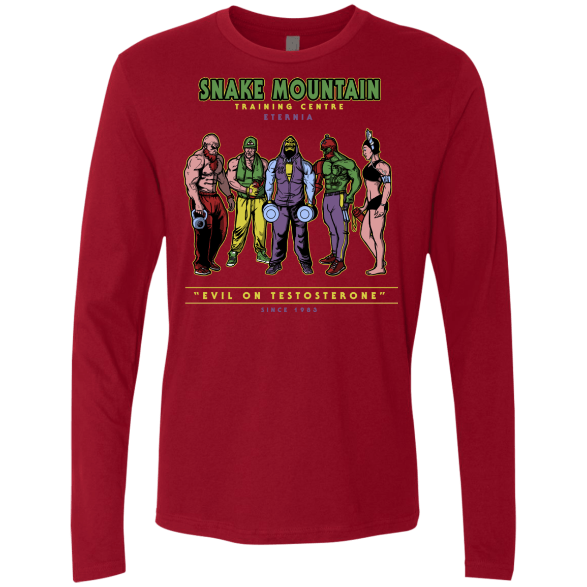 T-Shirts Cardinal / S Evil On Testosterone Men's Premium Long Sleeve