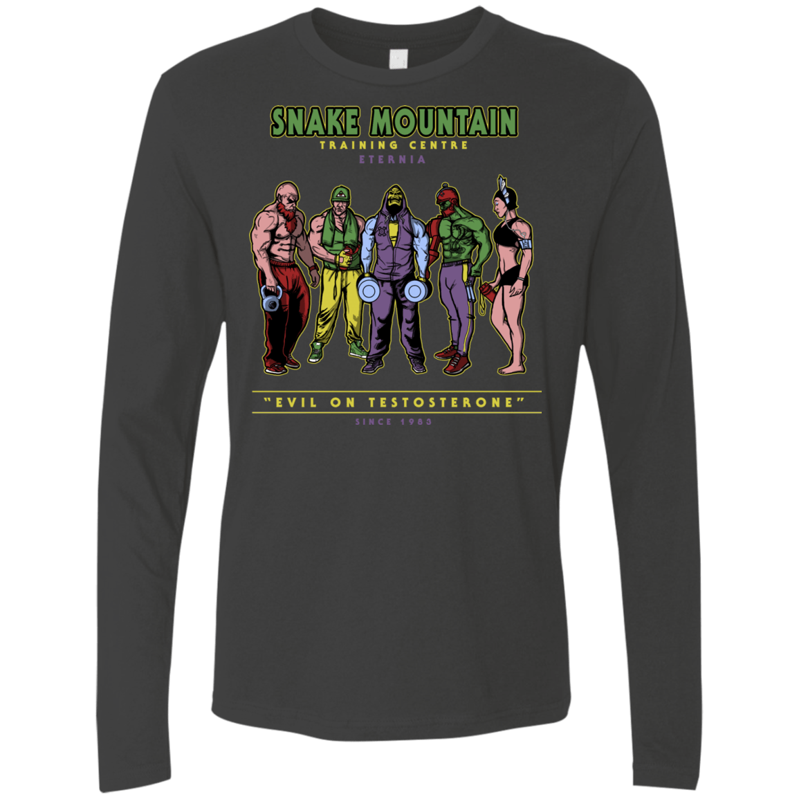 T-Shirts Heavy Metal / S Evil On Testosterone Men's Premium Long Sleeve