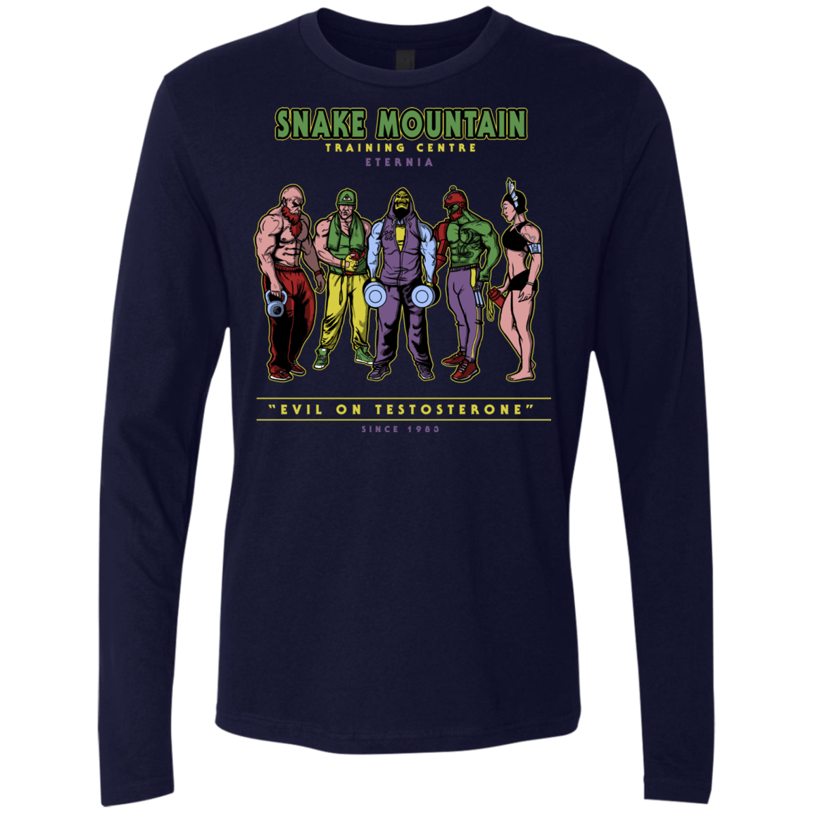 T-Shirts Midnight Navy / S Evil On Testosterone Men's Premium Long Sleeve