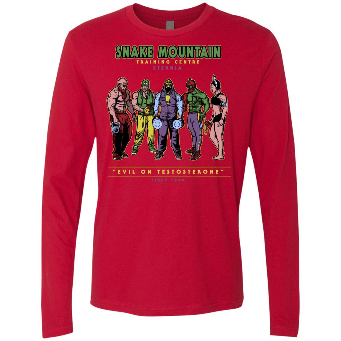 T-Shirts Red / S Evil On Testosterone Men's Premium Long Sleeve