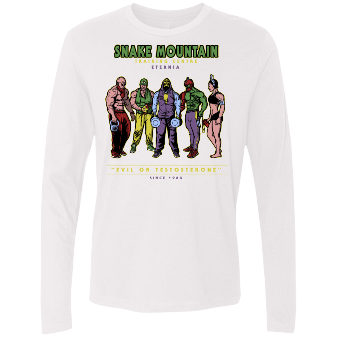 T-Shirts White / S Evil On Testosterone Men's Premium Long Sleeve