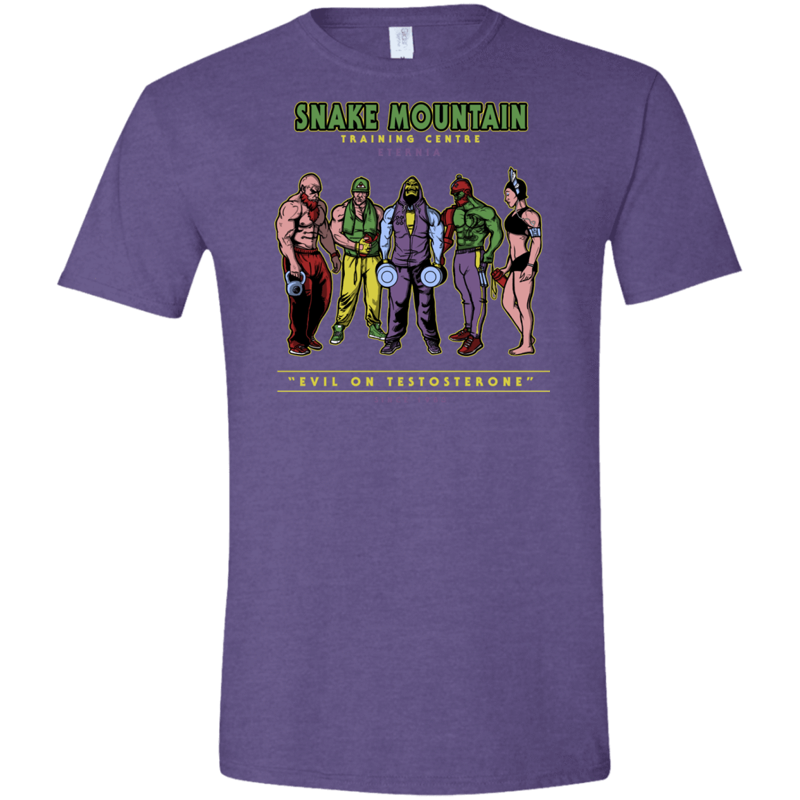 T-Shirts Heather Purple / S Evil On Testosterone Men's Semi-Fitted Softstyle