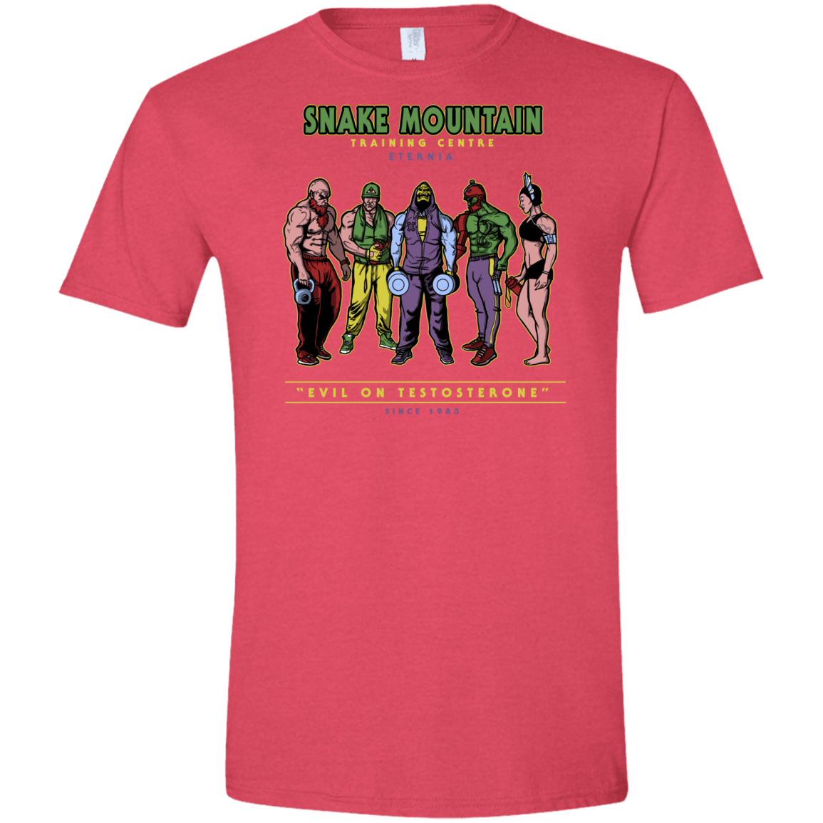 T-Shirts Heather Red / S Evil On Testosterone Men's Semi-Fitted Softstyle