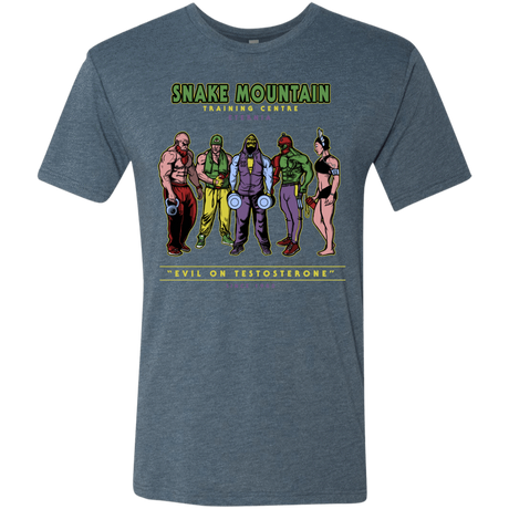 T-Shirts Indigo / S Evil On Testosterone Men's Triblend T-Shirt