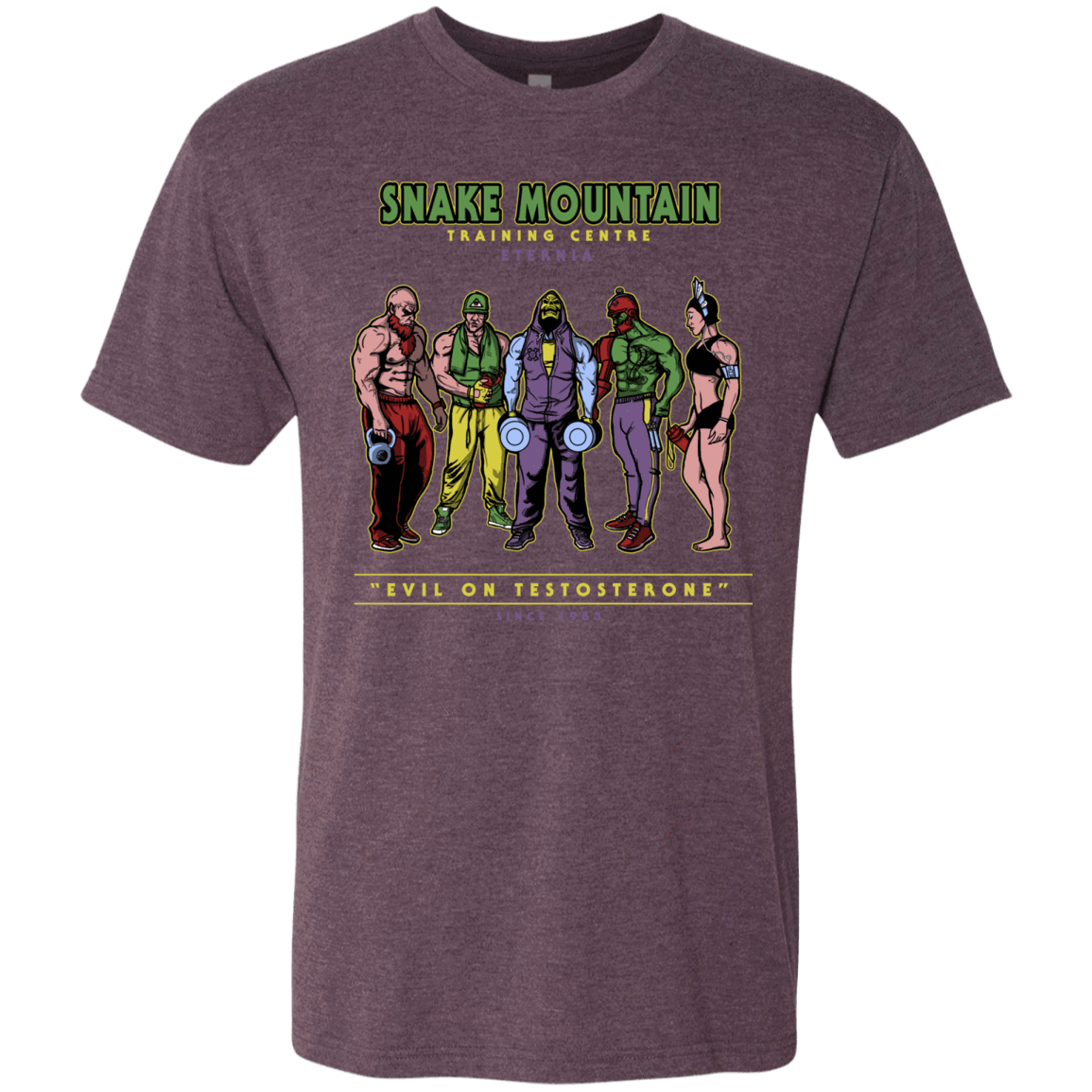 T-Shirts Vintage Purple / S Evil On Testosterone Men's Triblend T-Shirt