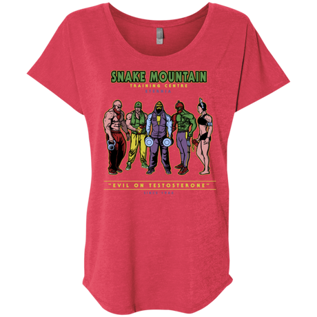 T-Shirts Vintage Red / X-Small Evil On Testosterone Triblend Dolman Sleeve