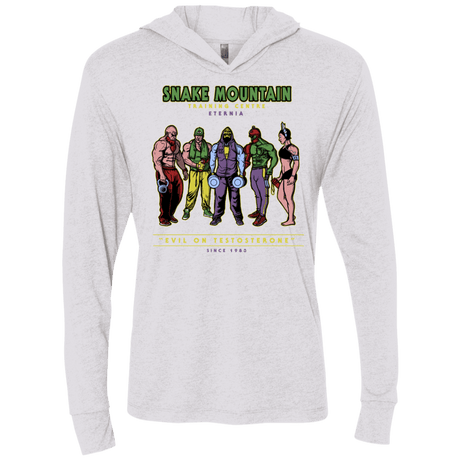 T-Shirts Heather White / X-Small Evil On Testosterone Triblend Long Sleeve Hoodie Tee