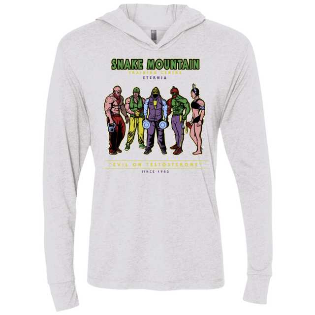 T-Shirts Heather White / X-Small Evil On Testosterone Triblend Long Sleeve Hoodie Tee