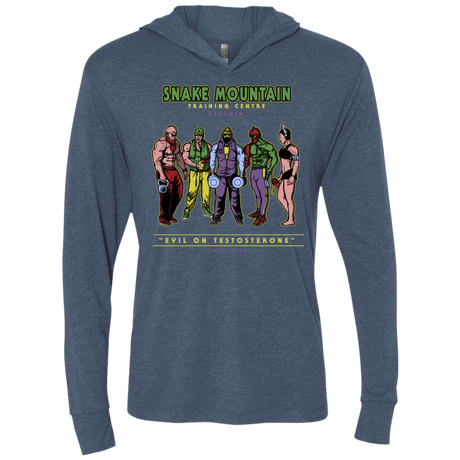 T-Shirts Indigo / X-Small Evil On Testosterone Triblend Long Sleeve Hoodie Tee