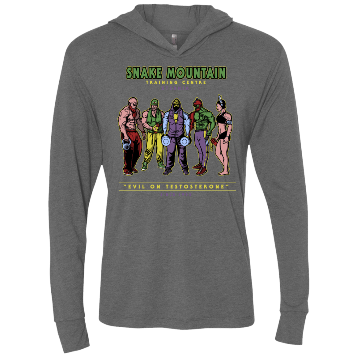 T-Shirts Premium Heather / X-Small Evil On Testosterone Triblend Long Sleeve Hoodie Tee