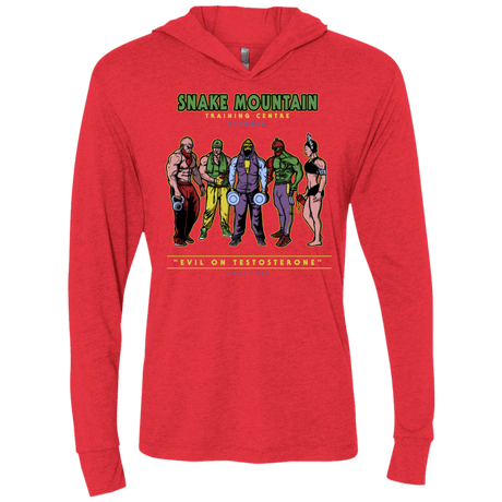 T-Shirts Vintage Red / X-Small Evil On Testosterone Triblend Long Sleeve Hoodie Tee