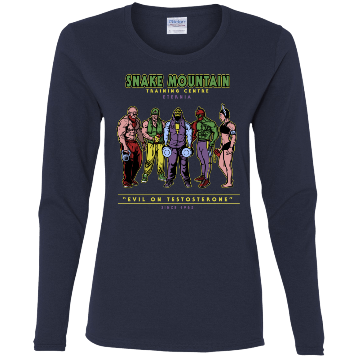 T-Shirts Navy / S Evil On Testosterone Women's Long Sleeve T-Shirt