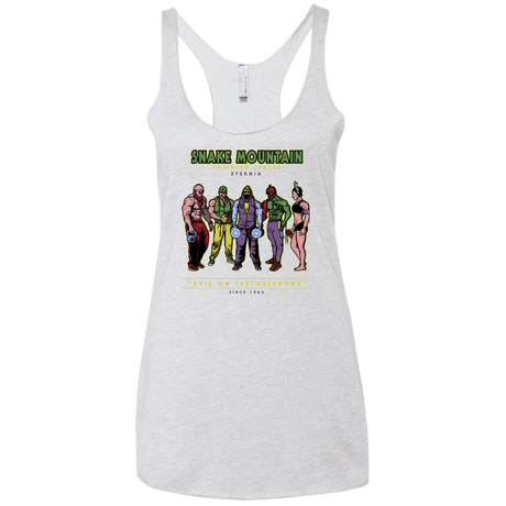 T-Shirts Heather White / X-Small Evil On Testosterone Women's Triblend Racerback Tank