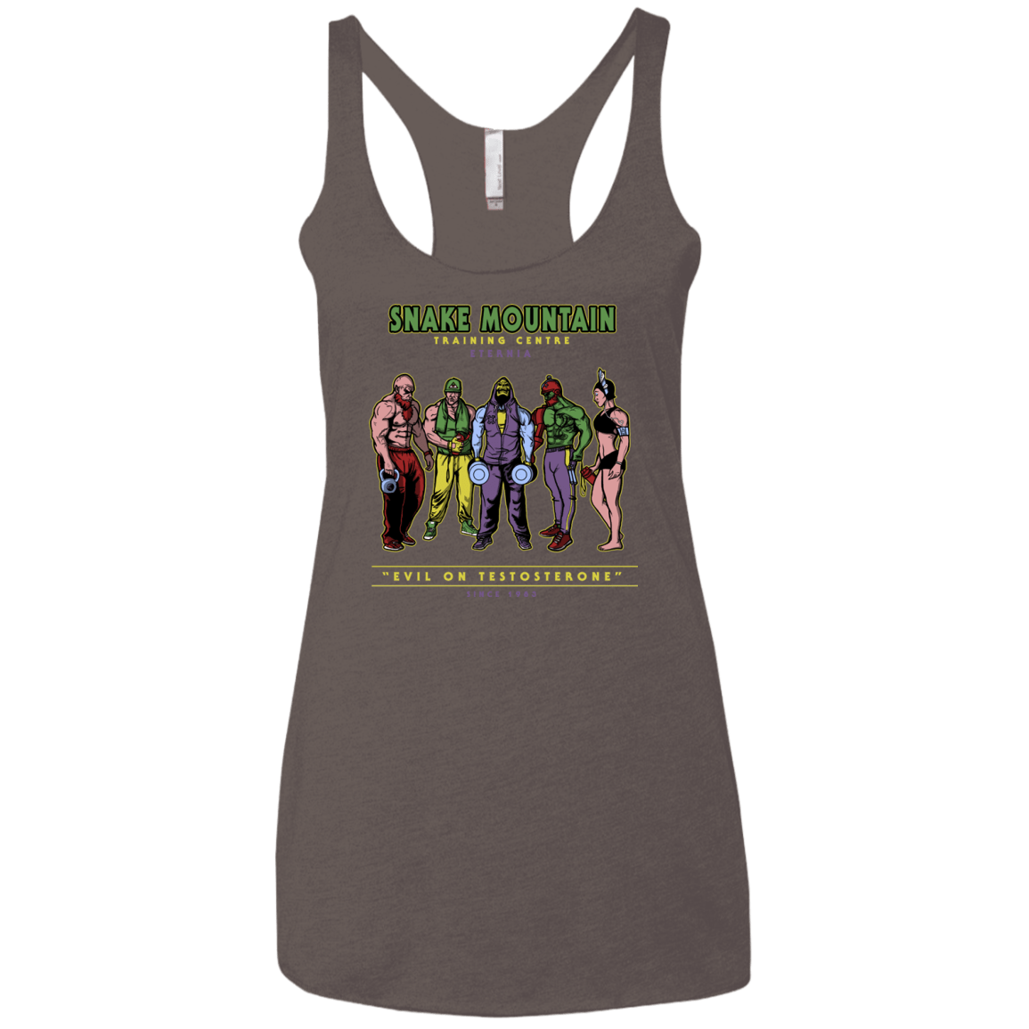 T-Shirts Macchiato / X-Small Evil On Testosterone Women's Triblend Racerback Tank