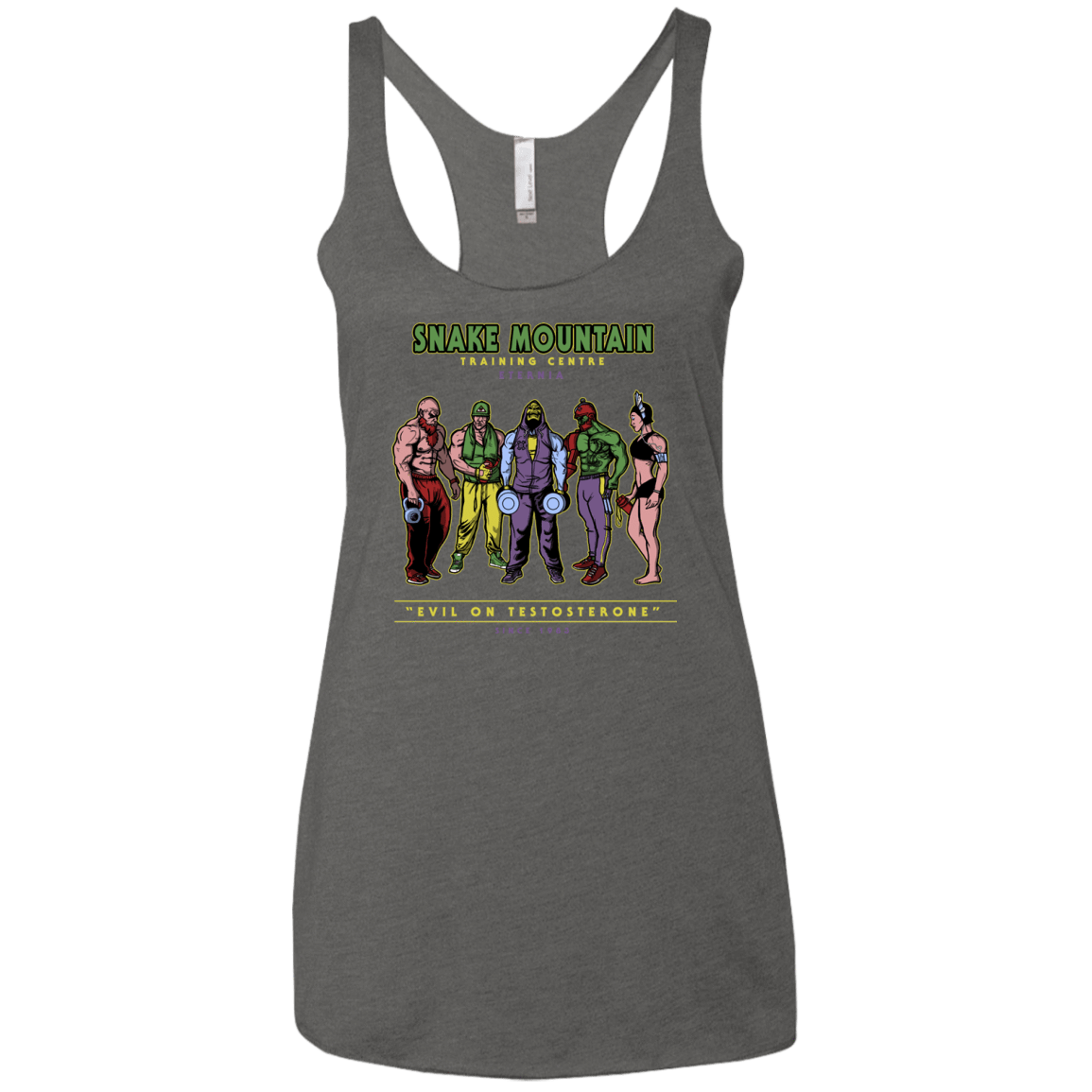 T-Shirts Premium Heather / X-Small Evil On Testosterone Women's Triblend Racerback Tank