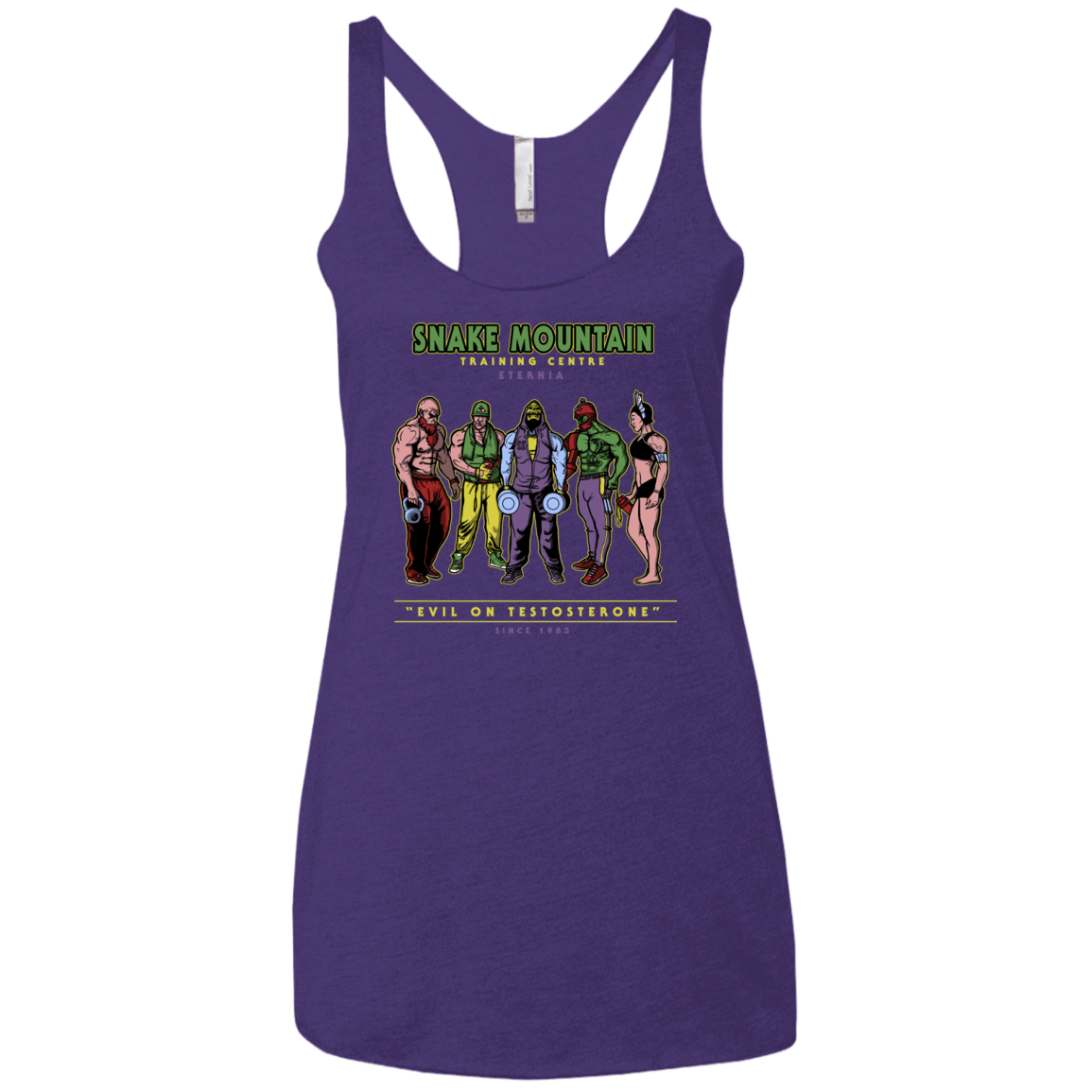 T-Shirts Purple Rush / X-Small Evil On Testosterone Women's Triblend Racerback Tank