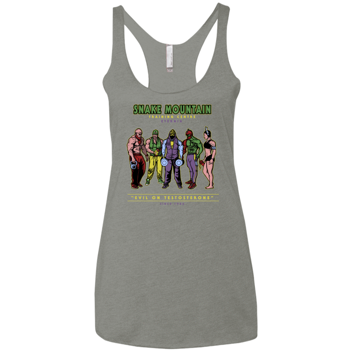 T-Shirts Venetian Grey / X-Small Evil On Testosterone Women's Triblend Racerback Tank