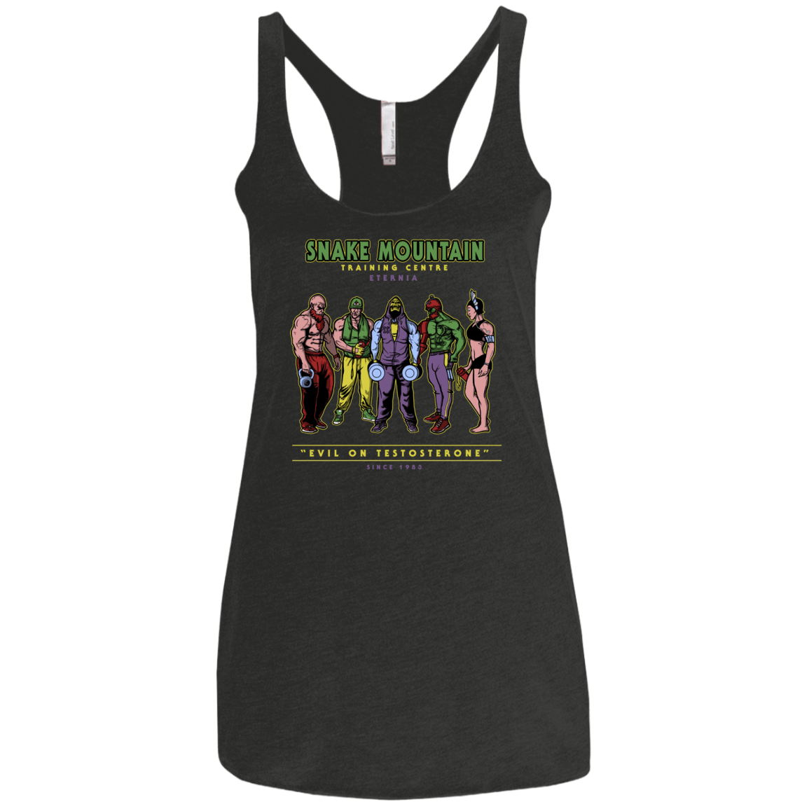 T-Shirts Vintage Black / X-Small Evil On Testosterone Women's Triblend Racerback Tank